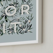 "Go For It" - Art Print in Sky Blue by Gwen Bedat - Frame Close-up