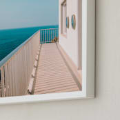 "two portholes" - Art Print in Seaside Turquoise by Alicia Abla - Frame Close-up