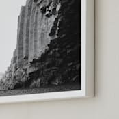 "basalt" - Art Print in steel grey by Alicia Abla - Frame Close-up