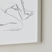 "Seated Figure" - Art Print in Bright White by Lorent and Leif - Frame Close-up