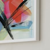 "Weekend Getaway" - Art Print in Tangerine by Monica Janes Fine Art - Frame Close-up