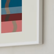 "Rise 1" - Art Print in Peach by Baumbirdy - Frame Close-up