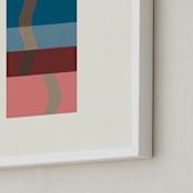 "Rise 1" - Art Print in Peach by Baumbirdy - Frame Close-up