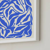 "Azure Flow" - Art Print in Blue by Black Botanic - Frame Close-up