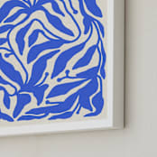 "Azure Flow" - Art Print in Blue by Black Botanic - Frame Close-up