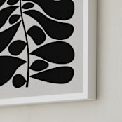 "Black Plant I" - Art Print in Moon White by Alisa Galitsyna - Frame Close-up