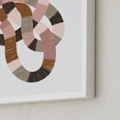 "Running in Circles" - Art Print in Sand by Pati Cascino - Frame Close-up