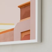 "Urban Desert Series 1" - Art Print in Soft Earth Tones by Lisa Sundin - Frame Close-up