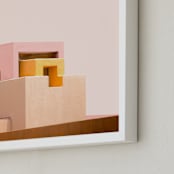 "Urban Desert Series 3" - Art Print in Soft Earth Tones by Lisa Sundin - Frame Close-up