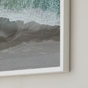 "The Shoreline" - Art Print in Sea Green by Melanie Sutherland - Frame Close-up