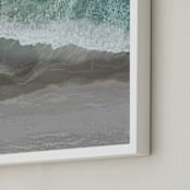 "The Shoreline" - Art Print in Sea Green by Melanie Sutherland - Frame Close-up