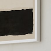 "Good Morning. Good Night." - Art Print in Tan by Dawn Smith - Frame Close-up