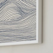 "Rolling Waves I" - Art Print in Deep Ocean by Jayne Alfieri - Frame Close-up