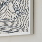 "Rolling Waves I" - Art Print in Deep Ocean by Jayne Alfieri - Frame Close-up