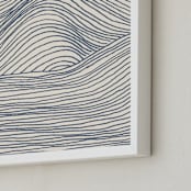 "Rolling Waves I" - Art Print in Deep Ocean by Jayne Alfieri - Frame Close-up