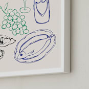 "Dawn & Dusk Delights 2" - Art Print in Cotton by Cass Loh - Frame Close-up