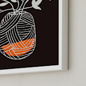 "Petiole" - Art Print in Nectarine by Marabou Design - Frame Close-up
