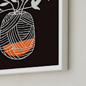 "Petiole" - Art Print in Nectarine by Marabou Design - Frame Close-up