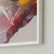 "La Fleur I" - Art Print in Taupe by Karen Kardatzke - Frame Close-up