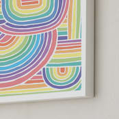"A Long Ray Around II" - Art Print in Pastel Rainbow by raven erebus - Frame Close-up
