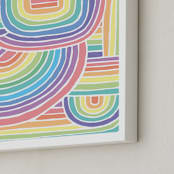 "A Long Ray Around II" - Art Print in Pastel Rainbow by raven erebus - Frame Close-up