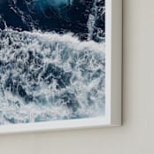 "Rolling Out II" - Art Print in Ultramarine by Carole Crohan - CaroleeXpressions - Frame Close-up