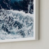 "Rolling Out II" - Art Print in Ultramarine by Carole Crohan - CaroleeXpressions - Frame Close-up