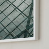"Weaves of shadows I" - Art Print in Teal Green by Van Tsao - Frame Close-up
