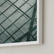 "Weaves of shadows I" - Art Print in Teal Green by Van Tsao - Frame Close-up
