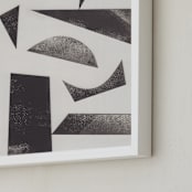 "Paper Geometry I " - Art Print in Charcoal Grey by Alisa Galitsyna - Frame Close-up