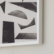 "Paper Geometry I " - Art Print in Charcoal Grey by Alisa Galitsyna - Frame Close-up