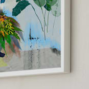 "A Composition of Plants" - Art Print in Blue Safari by Yanni Hui - Frame Close-up
