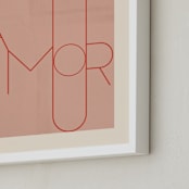 "Amour" - Art Print in blush by Morgan Kendall - Frame Close-up