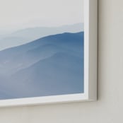 "High Above the Mountains" - Art Print in Cloudy Mist by Jacquelyn Sloane Siklos - Frame Close-up
