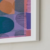 "Boho Screenprint II" - Art Print in Grape Funk by Jenna Skead - Frame Close-up