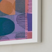 "Boho Screenprint II" - Art Print in Grape Funk by Jenna Skead - Frame Close-up