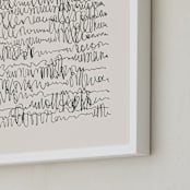 "Nature, you and me N.4 I" - Art Print in Monochrome by Catilustre - Frame Close-up