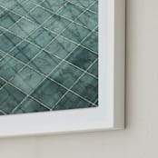 "Weaves of shadows II" - Art Print in Teal Green by Van Tsao - Frame Close-up