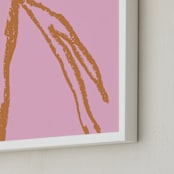 "Flower Shapes 2" - Art Print in Pink by Alicia Schultz - Frame Close-up