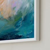 "Fade Into You" - Art Print in Teal by Jenny Partrite - Frame Close-up