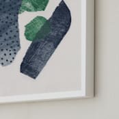 "Earth & Sky I" - Art Print in Navy Blue by Alisa Galitsyna - Frame Close-up