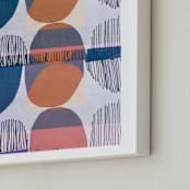 "Boho Screenprint I" - Art Print in Grape by Jenna Skead - Frame Close-up
