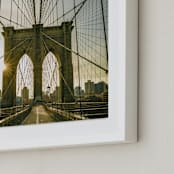"Brooklyn Light" - Art Print in Sunrise Orange by Jason Derck - Frame Close-up