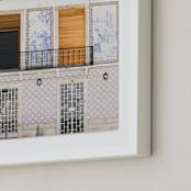 "Tiles of Portugal" - Art Print in Portuguese Tile by Annie Montgomery - Frame Close-up