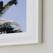 "Palm II" - Art Print in Sky Blue by Annie Montgomery - Frame Close-up