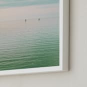 "Hushed Horizon" - Art Print in jade by Keely Norton Owendoff - Frame Close-up