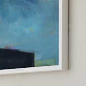 "Deep Dive" - Art Print in Dive Blue by AlisonJerry - Frame Close-up