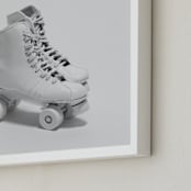 "Roller Skates " - Art Print in Powder by Cristiane - Frame Close-up