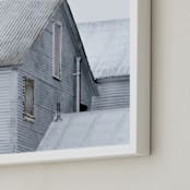 "Nordic Frost" - Art Print in Nordic Blue by Lisa Sundin - Frame Close-up