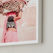 "Strong Women" - Art Print in Blush by LindseyErin - Frame Close-up